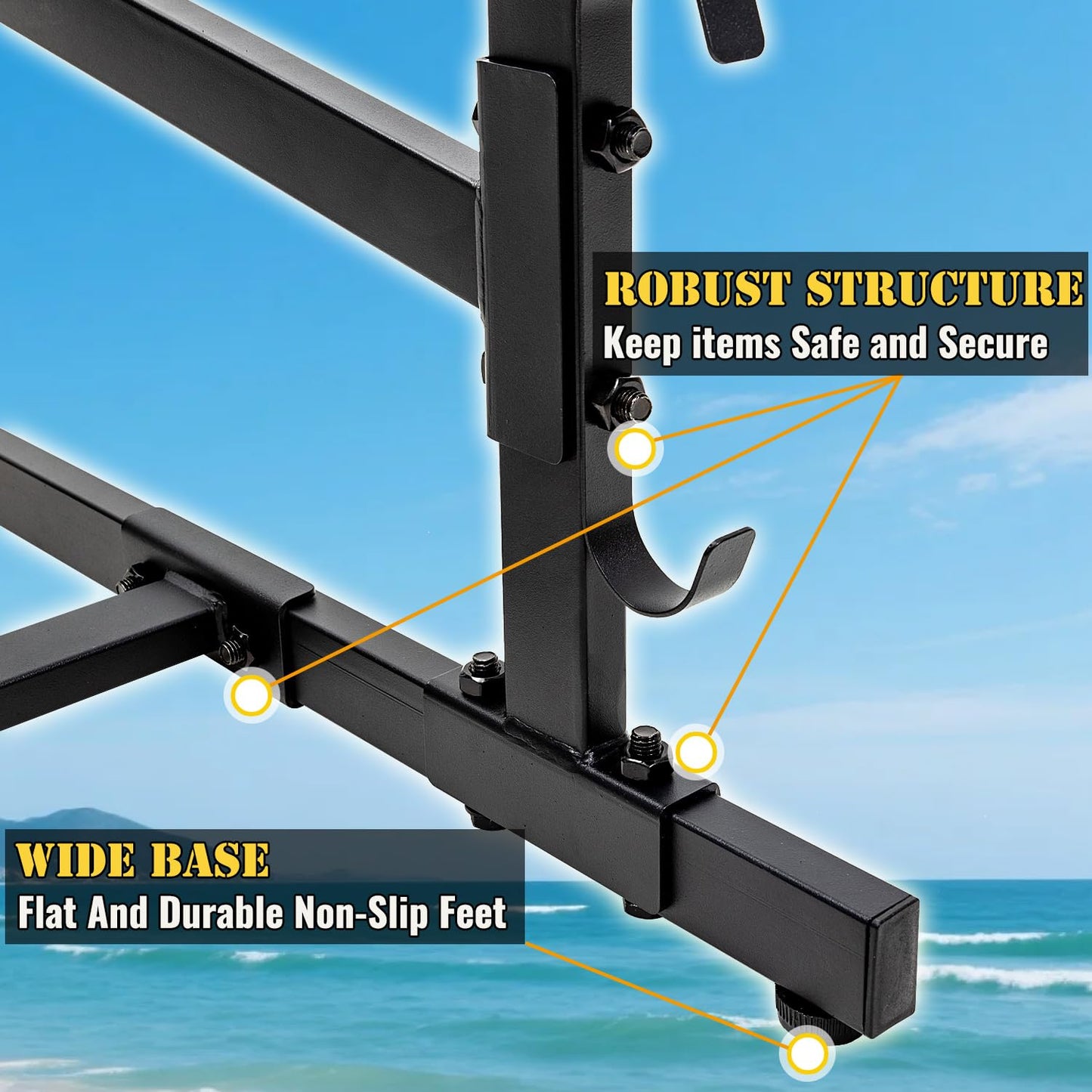 Asunrise Kayak Storage Rack, Heavy Duty Kayak Racks for Garage and Outdoor Storage, Storage Rack for Kayak, Canoe, Surfboard & Paddleboard-2 Levels