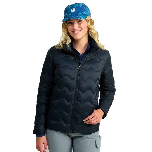 HUK Wave, DWR Insulated Fishing Jacket for Women, Black