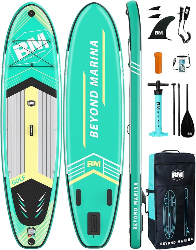 BM Paddle Board Inflatable Stand Up Paddle Board, SUP Paddleboard for Adult, Premium Accessories | Non-Slip EVA Deck & Foa...