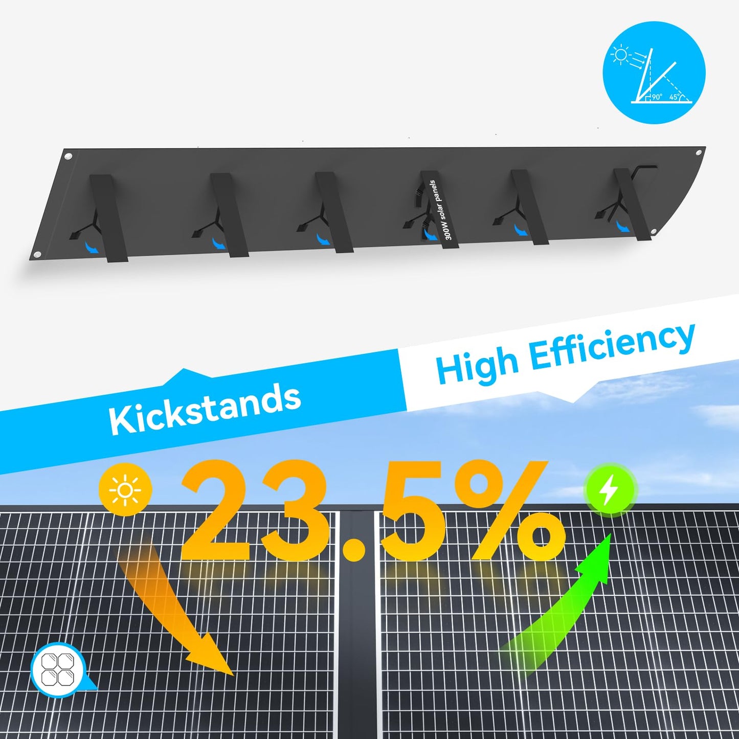 400W Portable Solar Panel for Most Power Stations, Foldable & Lightweight Solar Suitcase with Kickstands, 40V MC4 & Multi-Output for Solar Generators, RVs, Camping, and Outdoor Use