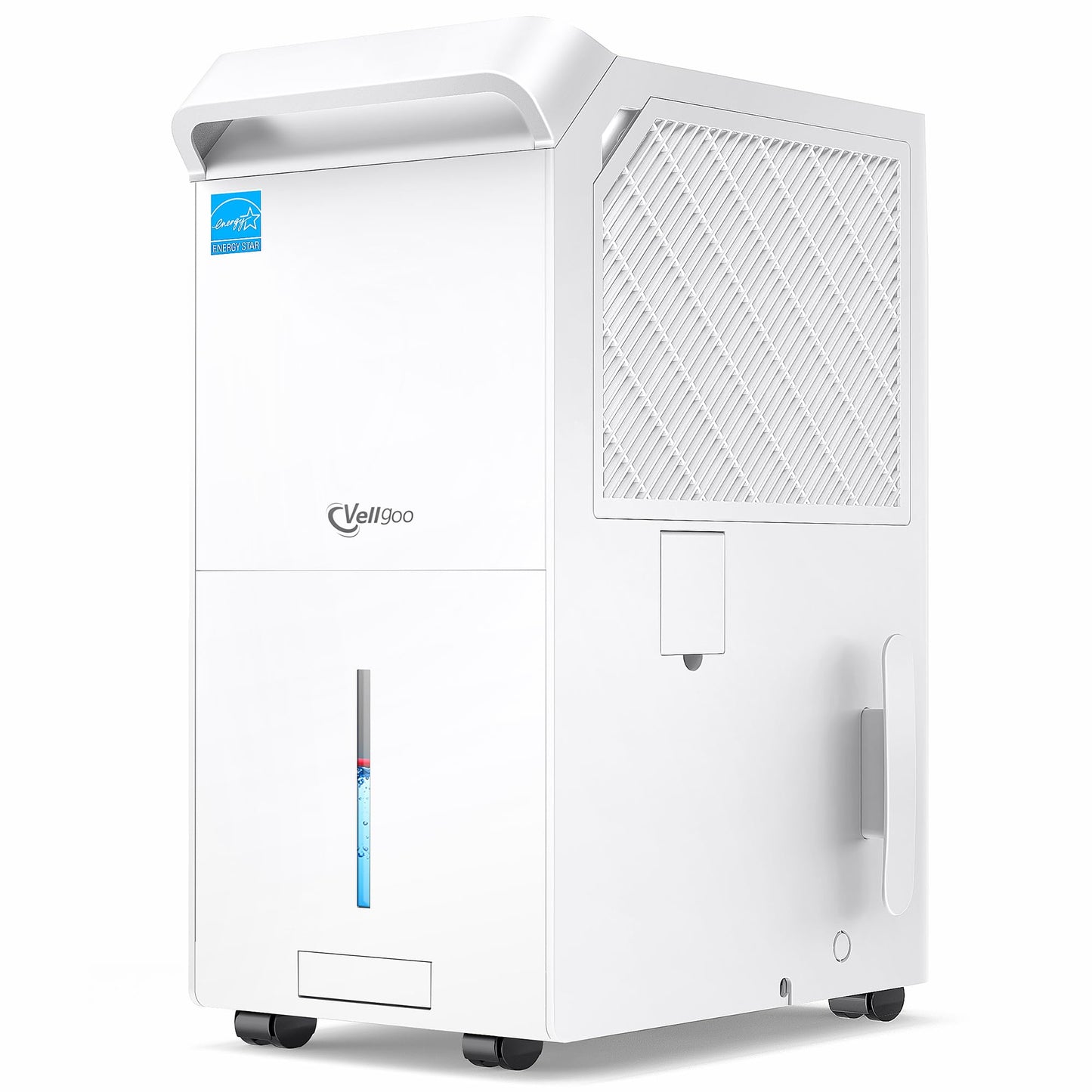 6,000 Sq.Ft Most Efficient Energy Star 2025 Dehumidifier,Vellgoo Max 140 Pint/D Smart Compressor Dehumidifier for Basement with Drain Hose, for Home,Large Rooms