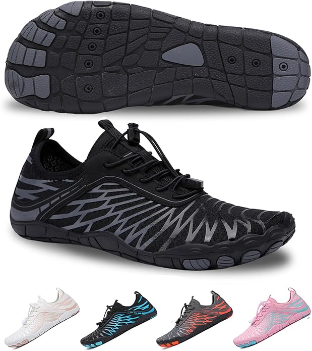 SIOSNETA Hike Barefoot Shoes for Women Men, Breathable Non-Slip Athletic Footwear, Wide Toe Water Shoes for Hiking, Non-Sl...