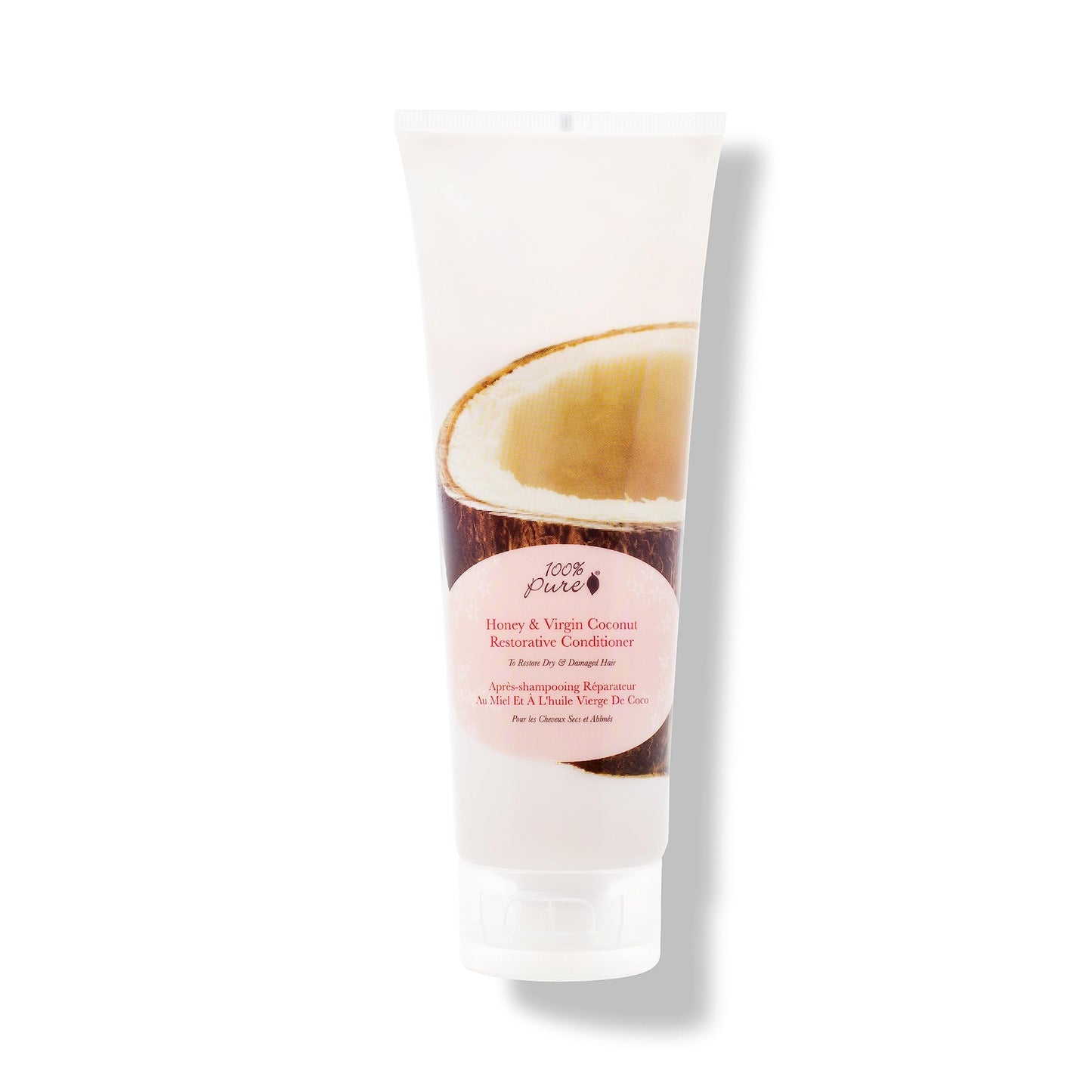 100% PURE Honey & Virgin Coconut Restorative Conditioner Moisturizer & Repair Replenishing Nutrient Boost for Dry Damaged Hair,