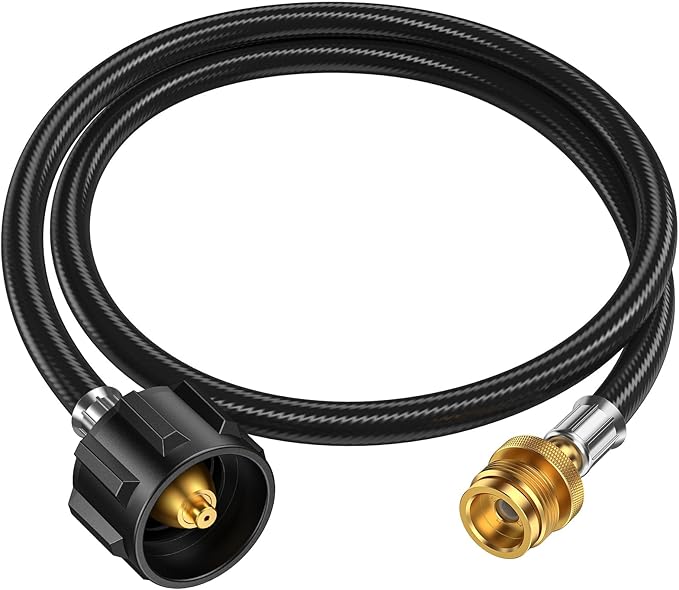 Alloxity 4 Feet Propane Hose Adapter 1lb to 20lb，Propane Adapter 20lb to 1lb Converter, Propane Tank Adapter Hose 20 lb to...