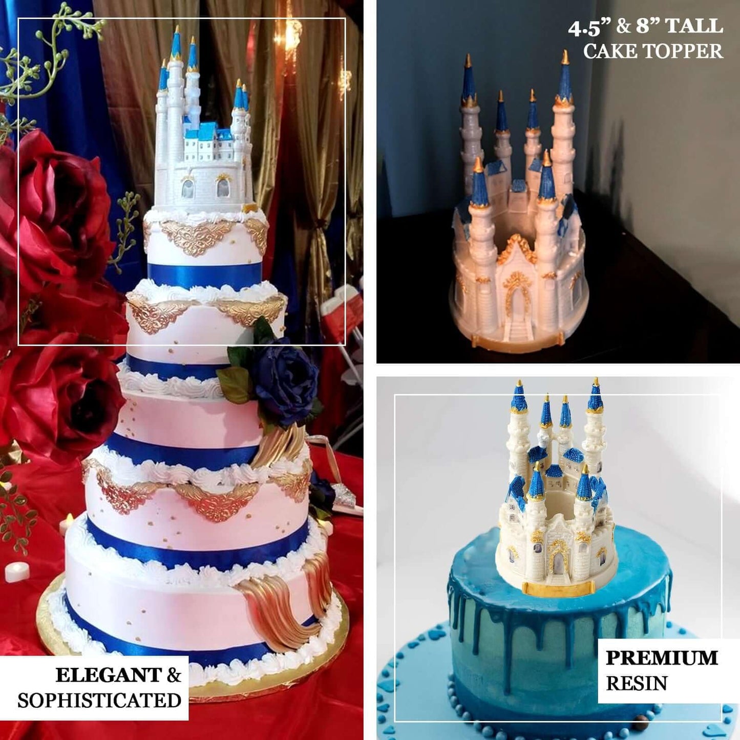 Efavormart 8.5" Cinderella's Castle Cake Topper Figurine For Wedding Party Special Event