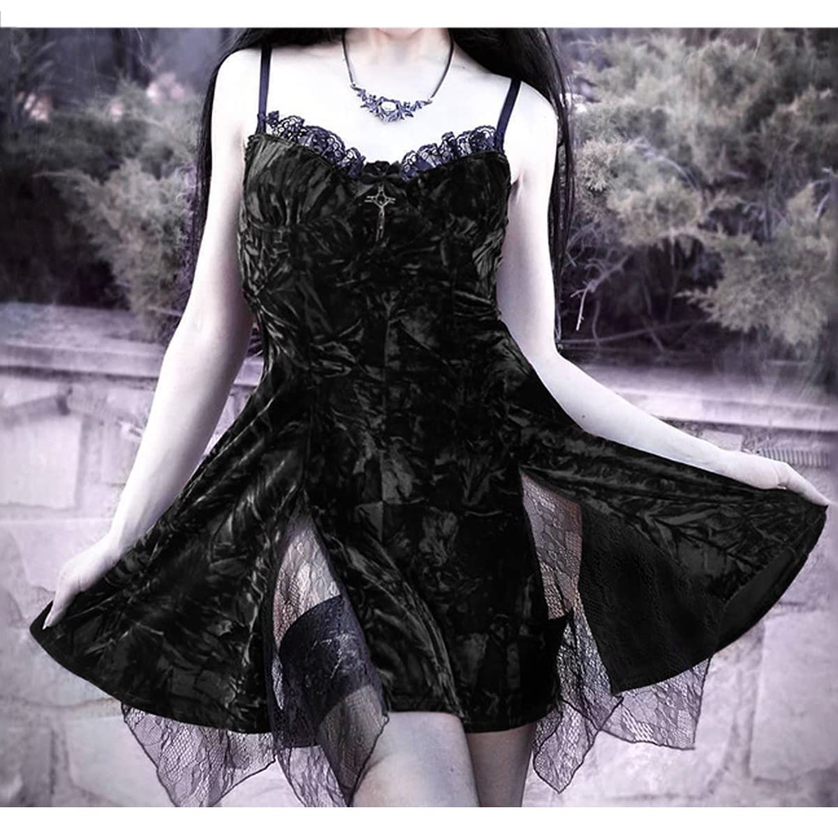 Gothic Dress Vintage Goth Dresses for Women Romantic Casual Dress Halloween Party Costumes
