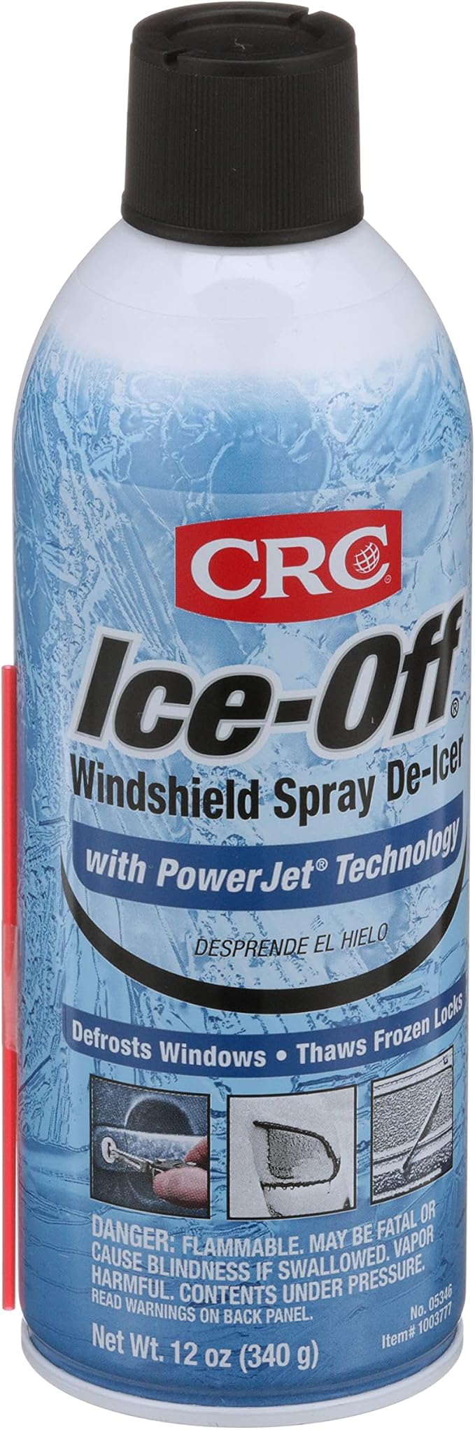 CRC Ice-Off Windshield Spray De-Icer, 12 Wt Oz, Pack of 1