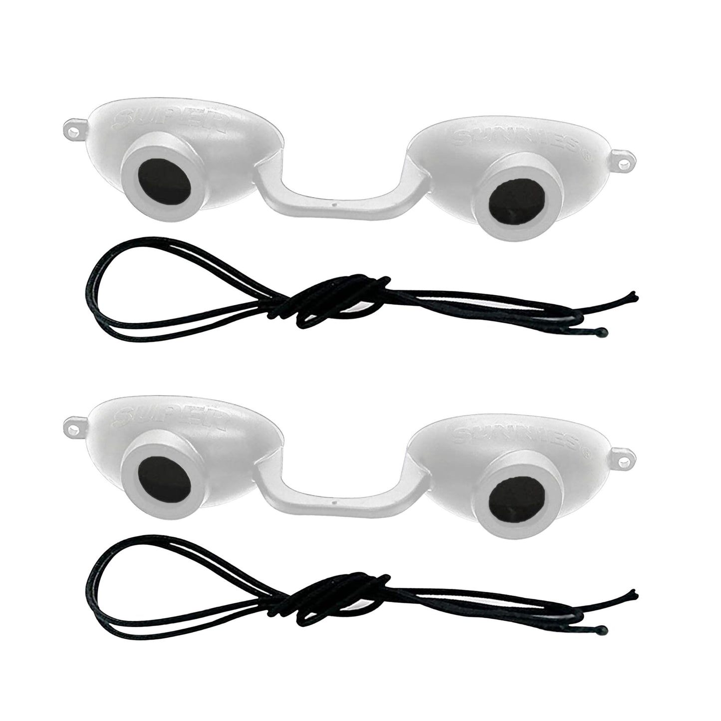 Super Sunnies Flex UV Eye Protection, FDA Compliant Tanning Bed Goggles, Red Light Therapy Glasses - White