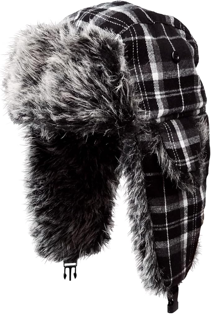 ONWAY Trapper Hat Winter Hats for Women Men with Faux Fur Ear Flaps
