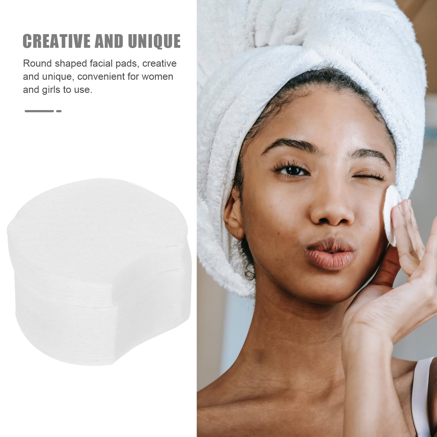 Beavorty 900Pcs Disposable Makeup Pads Thick Non-Woven Face Cleaning Tools for Gentle Makeup Removal Travel-Friendly Cosmetic Pa