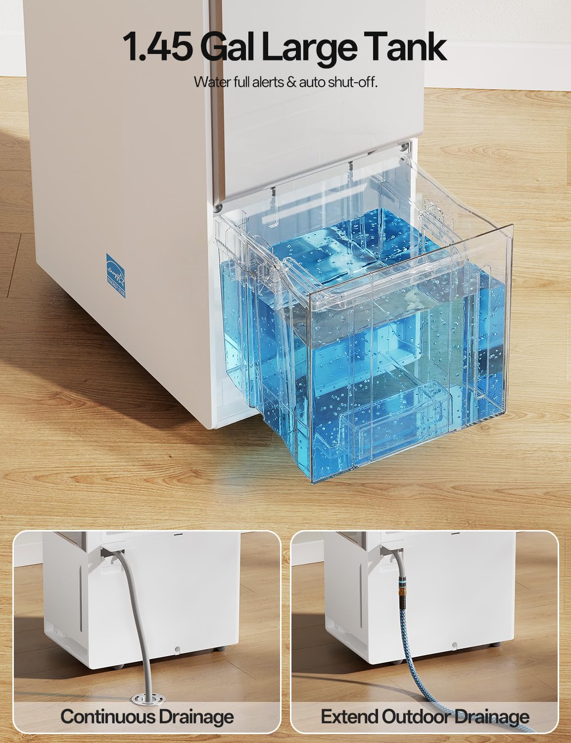 5000 Sq.Ft Energy Star Most Efficient 2026 Dehumidifier, Arecovas Max 80 Pint/Day Dehumidifier for Basement with Drain Hose, Intelligent Humidity Control for Home Bathroom Garage Bedroom