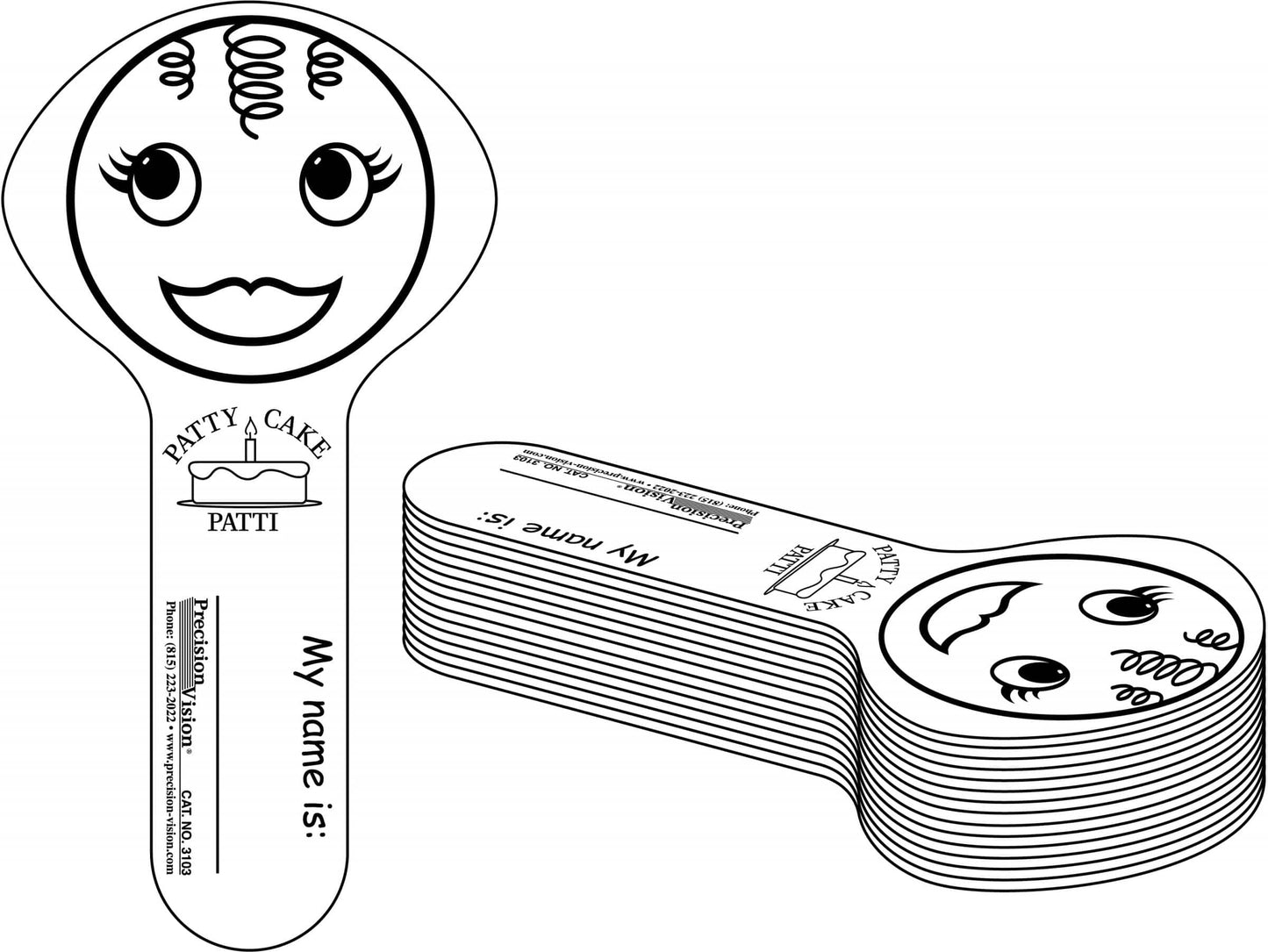 Disposable Occluders (Box of 500), Patti Pics Face, Pediatric Vision Testing