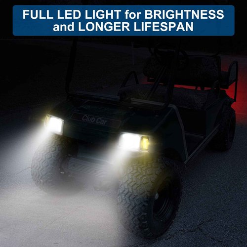 LEAPGOMAX Club Car DS Light Kit Golf Carts 12V LED Headlights & Tail Lights Kit Combo Street Legal for Club Car DS Gas & Electric(1993 & Newer Models)