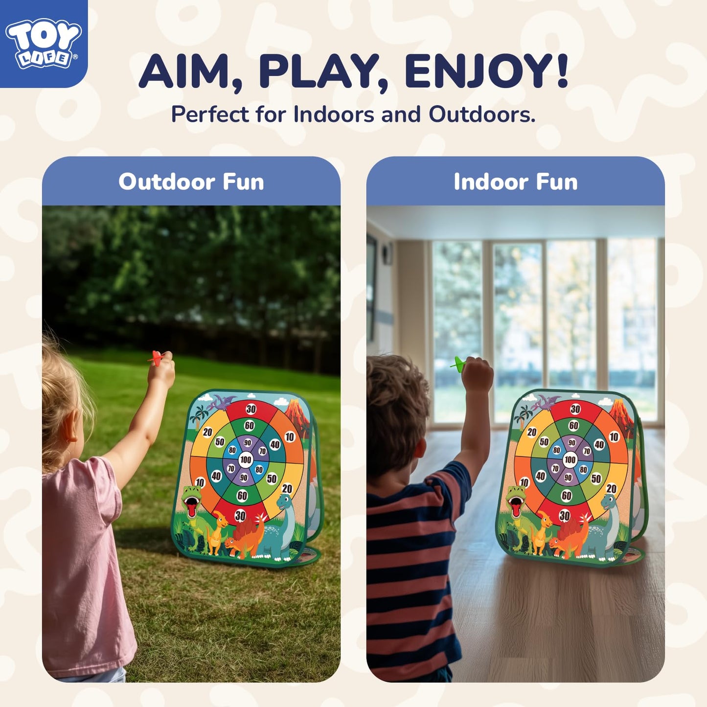 TOY Life Toddler Outdoor Toys for Kids Ages 4-8, Bean Bag Toss, Outside Yard Games for Kids Cornhole, Indoor Lawn Backyard Games Birthday Family Party Toddler Game, Gift for Boys 3 4 5 6 7