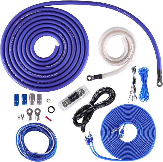 Skar Audio 1/0 Gauge OFC Complete Amplifier Installation Wiring Kit, SKAR0ANL-OFC