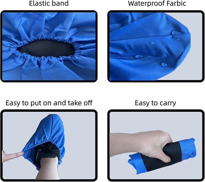 10 Pairs Washable Reusable Shoe Covers Light Weight Boot Covers Anti Slip Dustproof Booties For Indoor Household Office Laboratory (Multicolor, Large)