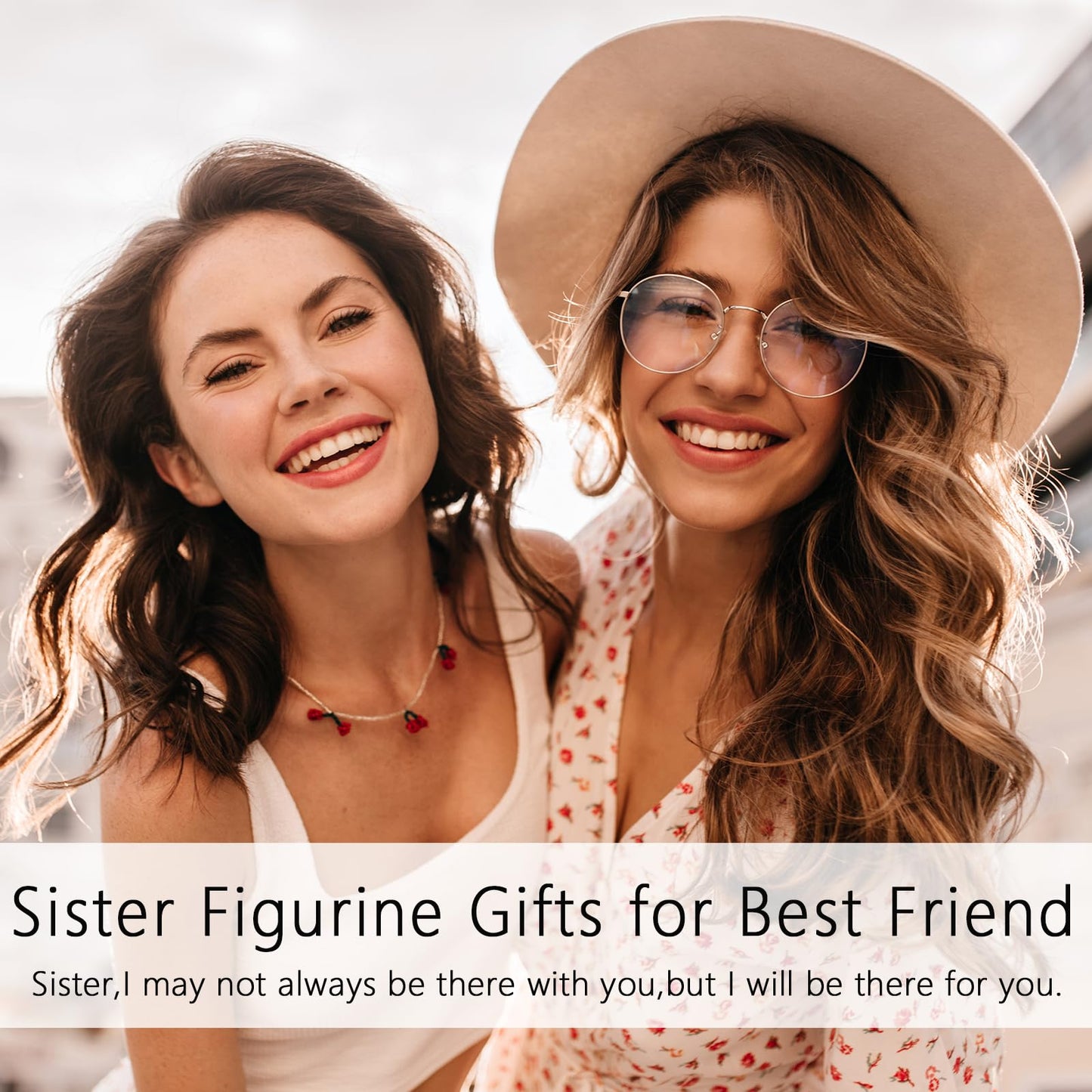 Kohehe Sister Gifts for Women,4.90” Sister Gifts Figurine for Best Friend,Sister Birthday Gifts,Sisters Gifts from Sister,Women Gifts for Sister and Best Friend on Birthday and Sisters' Day