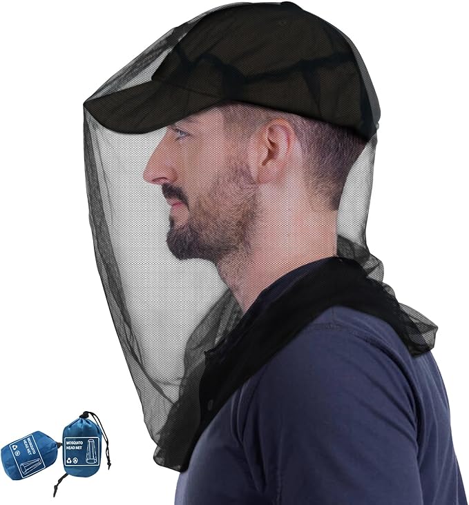 South to East Premium Mosquito Head Net for Insect, 2 Pack, Fly & Bug Protection | Ultra Large & Long, Extra Fine Holes fo...