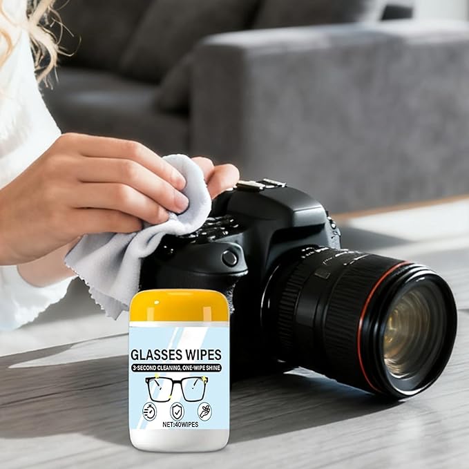 Lens Wipes for Eyeglasses - Scratch Free Anti-Fog Cleaner - Glasses Cleaner Wipes | for Phone Computer Electronics Laptop Monitor TV Camera Goggles