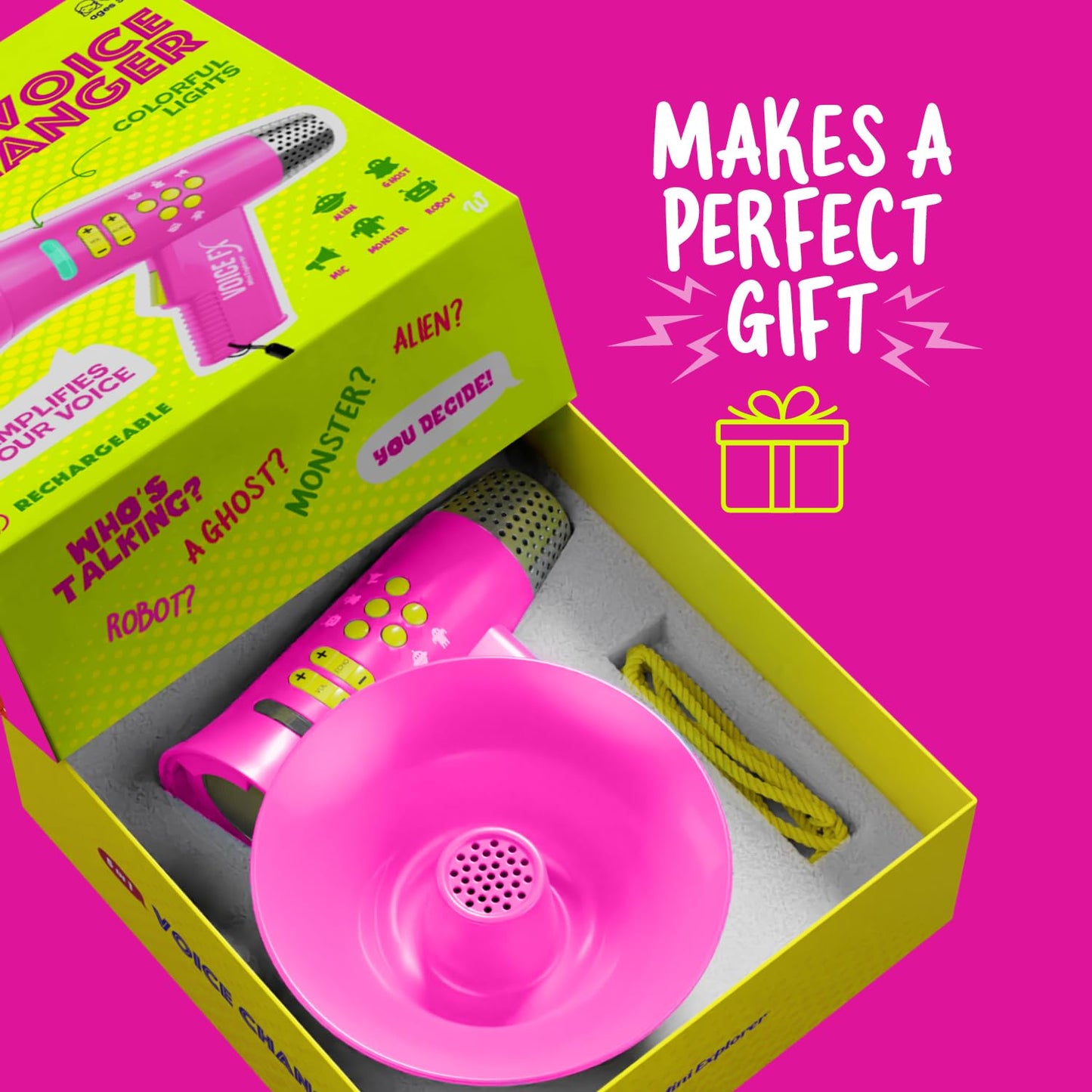 Mini Explorer Voice Changer for Girls - Kids Gifts for Kids Ages 3 4 5 6 7 8 Year Old Girl Birthday Gifts - Gifts for 4 Year Old Girl - Toddler Toys - Gift Ideas - Toys for Age 4-5 5-7 6-8 Years