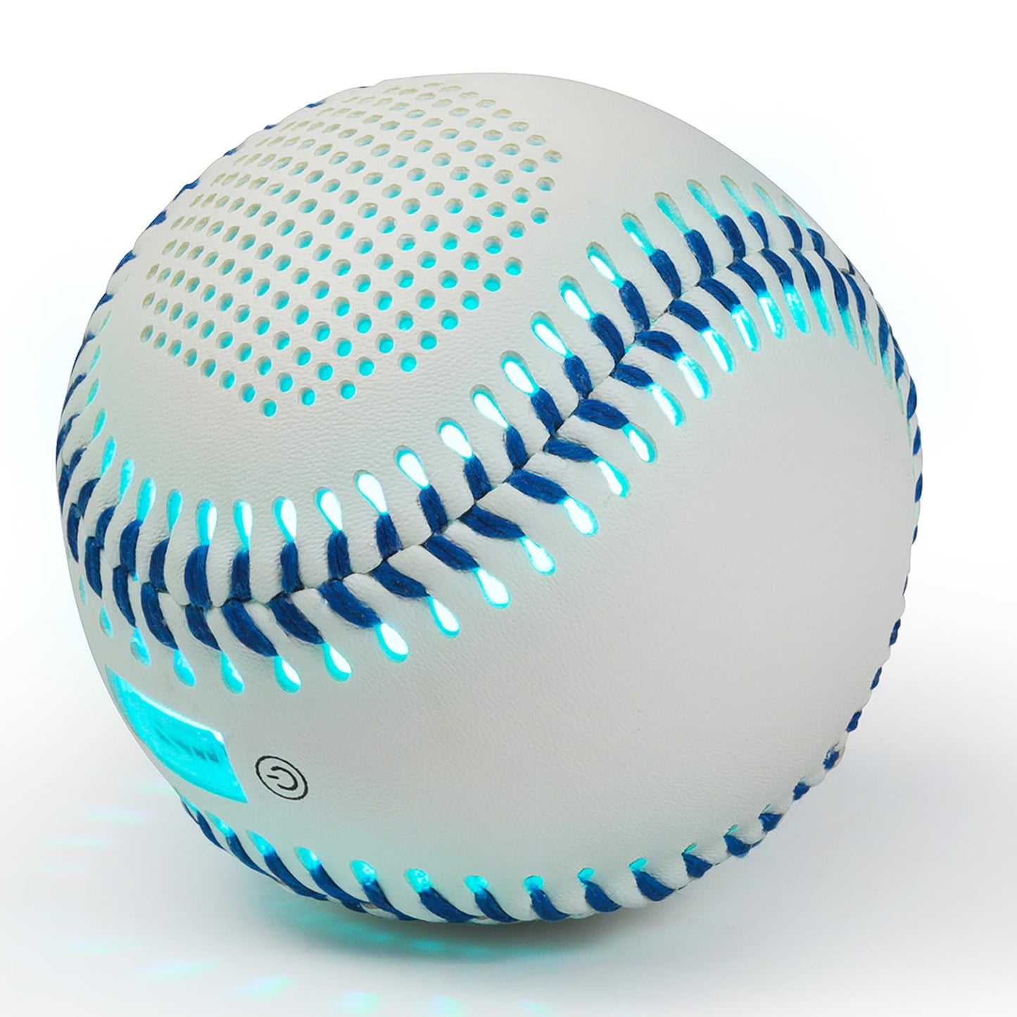 JIOBOLION Glow Baseball Bluetooth Speaker,Portable Sports Gift for Fans, Waterproof Outdoor Speaker with Party Lights(Blue)