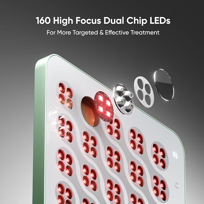 Nanoleaf Red Light Therapy Panel for Face and Body, 660nm & 850nm LED Red Light Therapy Device for Anti-Aging, Muscle Recovery, Therapy Panel with Adjustable Stand & Protective Eyewear for Home Use