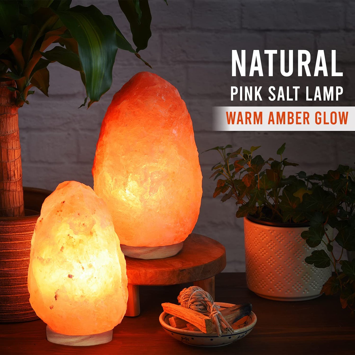 Himalayan Glow Salt Light Bulbs (Pack of 2) Salt Lamp with Dimmer Switch