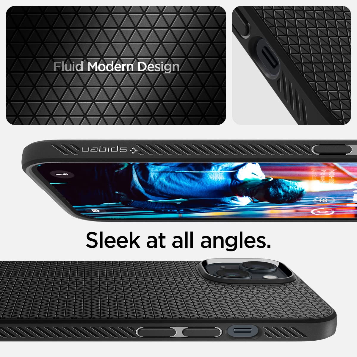 Spigen Liquid Air Designed For Iphone 14 Case (2022) [Military-Grade Protection] - Matte Black