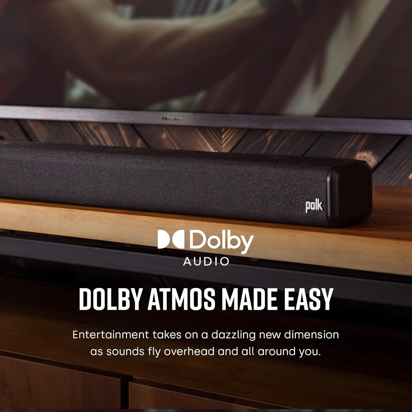 Polk Audio Signa S4 TV Sound Bar with Subwoofer - Dolby Atmos Audio VoiceAdjust & BassAdjust Technology, HDMI eARC, Wireless Subwoofer works with 8K, 4K, & HD TVs, Bluetooth, Wireless Streaming