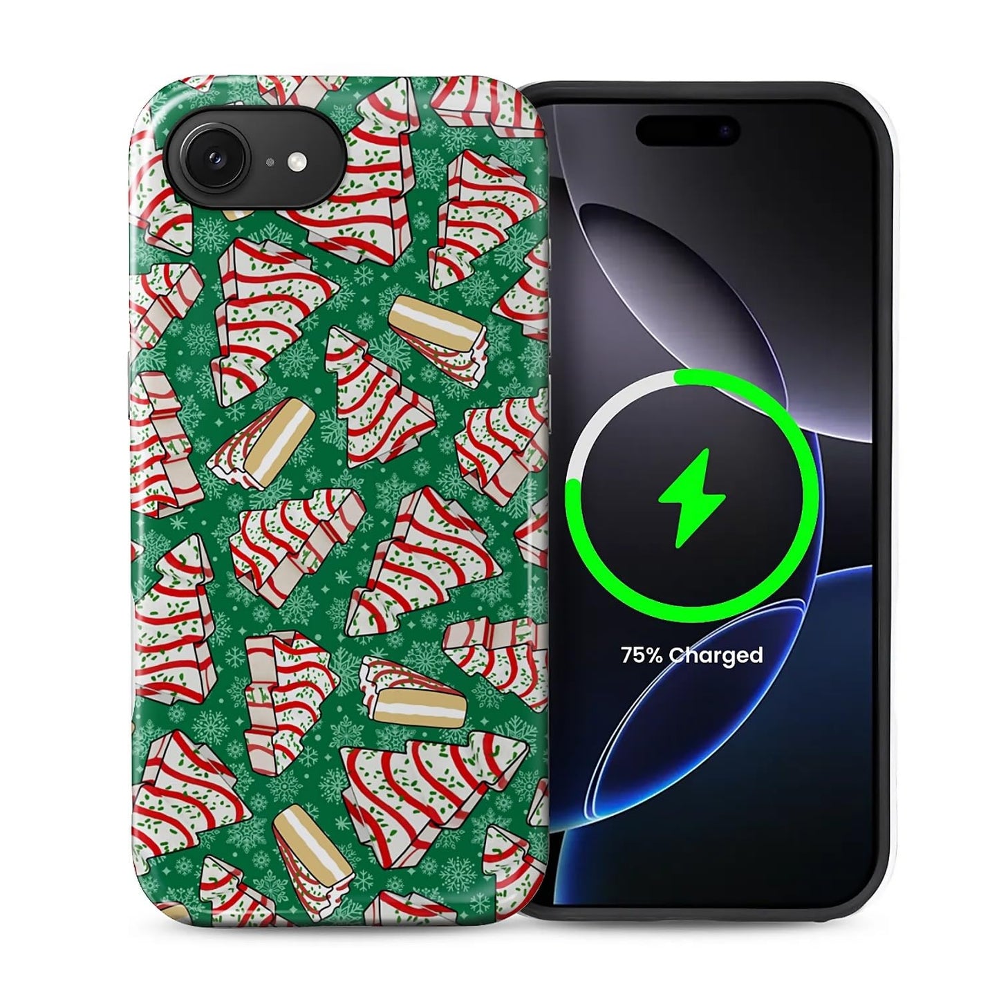 Toulas Case for iPhone 16E,[Compatible with MagSafe],Scratch Resistant Hybrid Double Layer Hard Shell,Christmas Tree Christmas S