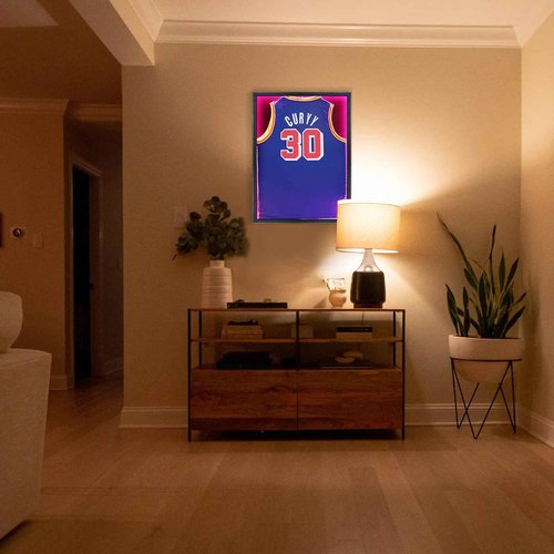 Jersey Frame Display Case, Large Lockable Shadow Box Sports Jersey Frame with 98% UV Protection Acrylic and 2 Hanger for Baseball Basketball Football Soccer Hockey Shirt,Uniform, Graduates Black