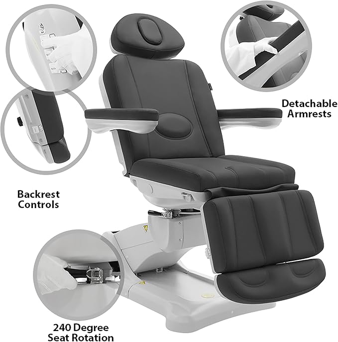 SKINACT Malibu Electric Medical Spa Treatment Table (Gray)