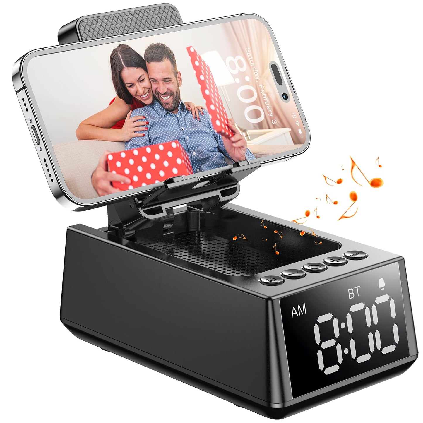 CHIFENCHY Birthday Gifts for Men Women-Bluetooth Speaker with HD Sound, Stocking Stuffers White Elephant Gifts for Adults, Kitchen Gadgets for Anniversary Idea Gift for Dad Mom Husband Wife(Black)