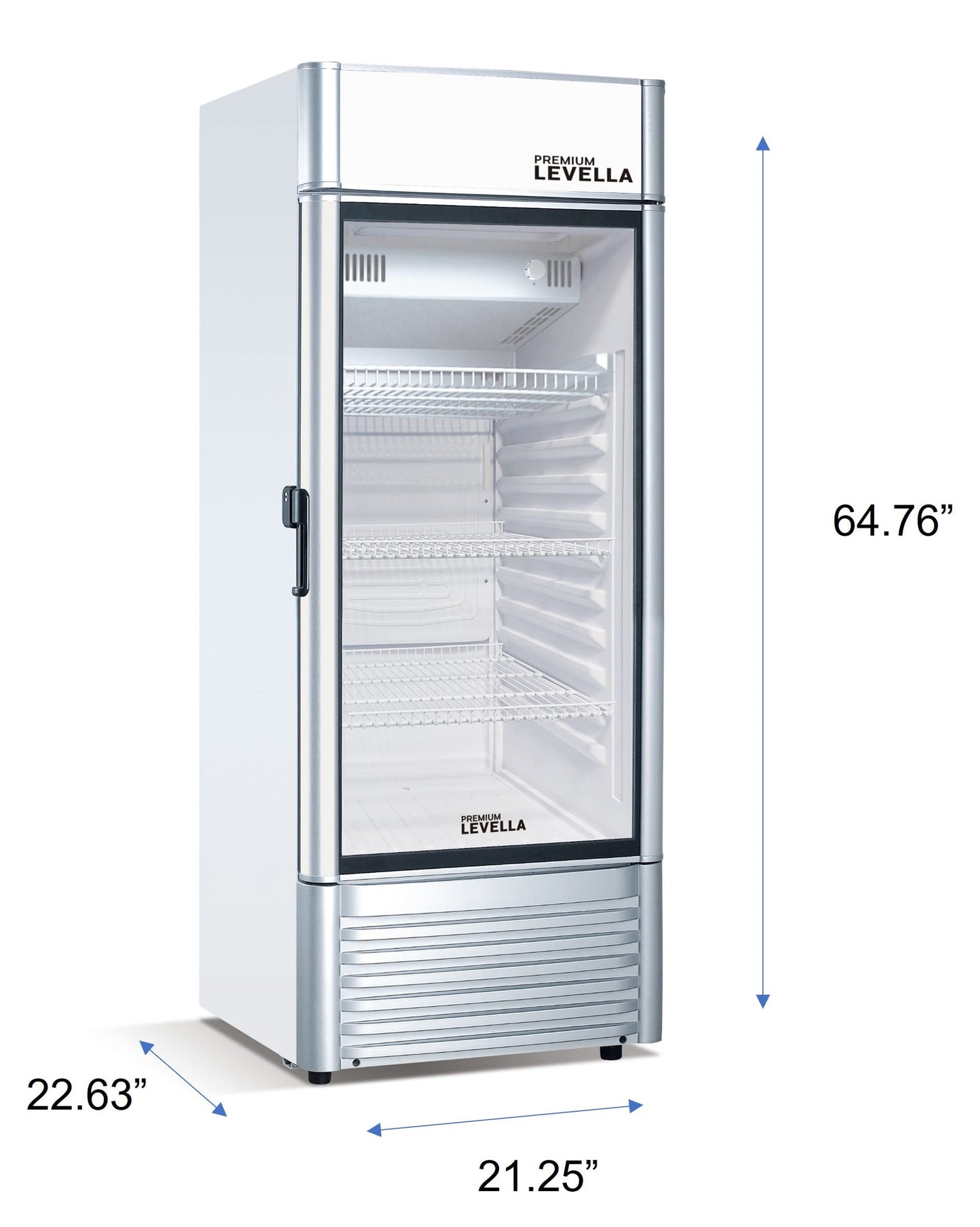 Single Door Beverage Cooler - 6.5 cu ft - Silver by Premium Levella