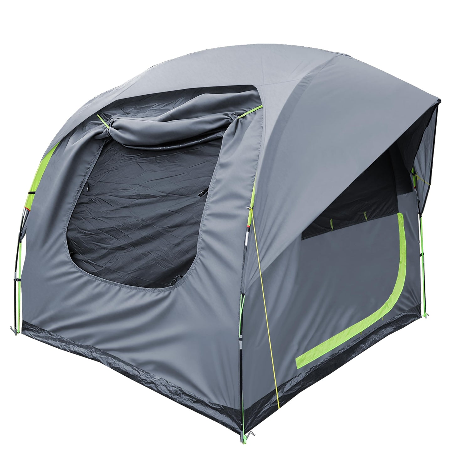 HREFUEU SUV Tailgate Tent for Camping with Rainfly, 3-6 Person Outdoor car Tent, 8'x8'x7.1'(H), Waterproof 3000MM UPF 50+, Easy Set Up, Portable Storage Bag, Any Size SUV/MPV/CUV/Jeep