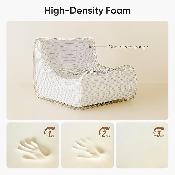 Bean Bag Chair for Adults, Fireside Togo Chair, BeanBag Chairs for Teens with High-Resilience Memory Foam, Non-Slip Base Compression Floor Lounge Sofa for Living Room, Bedroom
