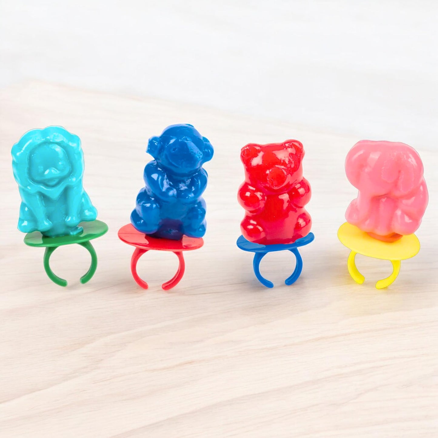 Teddy Pop & Friends Ring Lollipops 30 Count Candy 4 Flavor Variety Bundle Pack Individually Wrapped, Wearable Treats for Kids Parties, Gifts, & Goody Bags