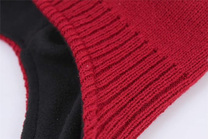 Connectyle Men's Knit Winter Hat with Ear Flaps Fleece Lined Beanie Warm Knitted Skull Cap Beanies Watch Hat