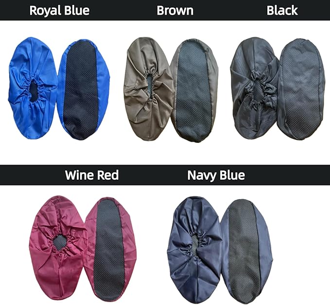 10 Pairs Washable Reusable Shoe Covers Light Weight Boot Covers Anti Slip Dustproof Booties For Indoor Household Office Laboratory (Royal Blue, Large)