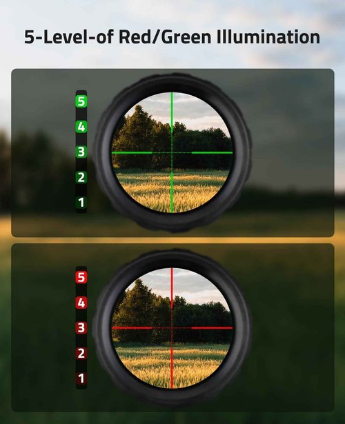 CVLIFE EagleFeather 4-16X44 Side Focus Parallax Rifle Scope for Hunting, Illuminated Mil-Dot Reticle, 30mm Tube Long Range Scope, Second Focal Plane Riflescope