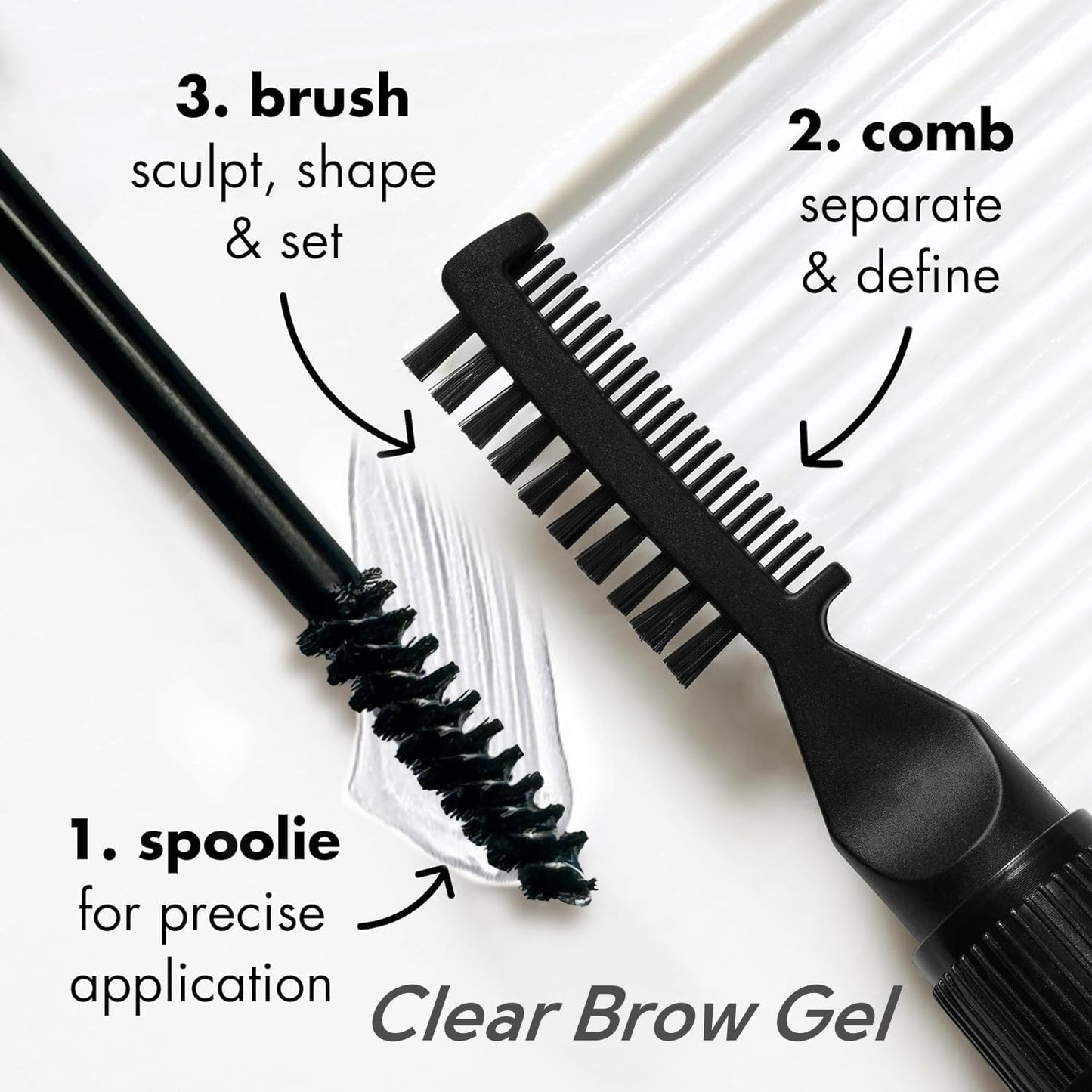 Microblading Eyebrow Pen Kit - Waterproof Brow Makeup Set with Eyebrow Pencil, Eyebrow Gel Clear, Eyeliner, Dual-ended Eyebrow B