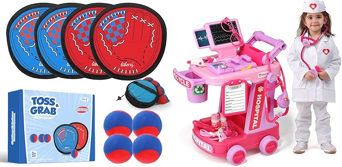 Liberry Toddler Toys for 3+ Years Old Boys Girls Christmas Birthday Gift, Baseball Glove & Ball Set and Pretend Doctor Kit...