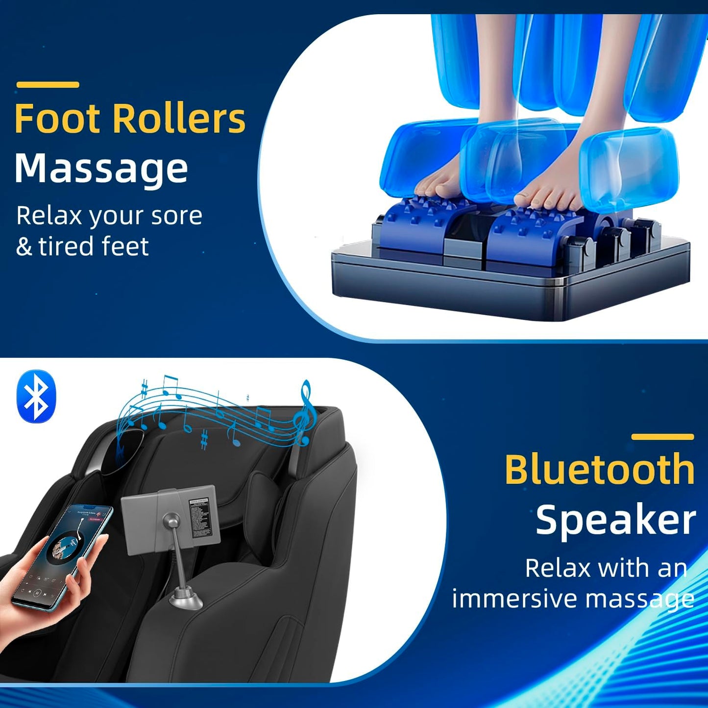 BestMassage Zero Gravity Heated Massage Recliner Chair with 3D SL-Track Technology: A Full-Body Experience for Home and Office Comfort (Black)