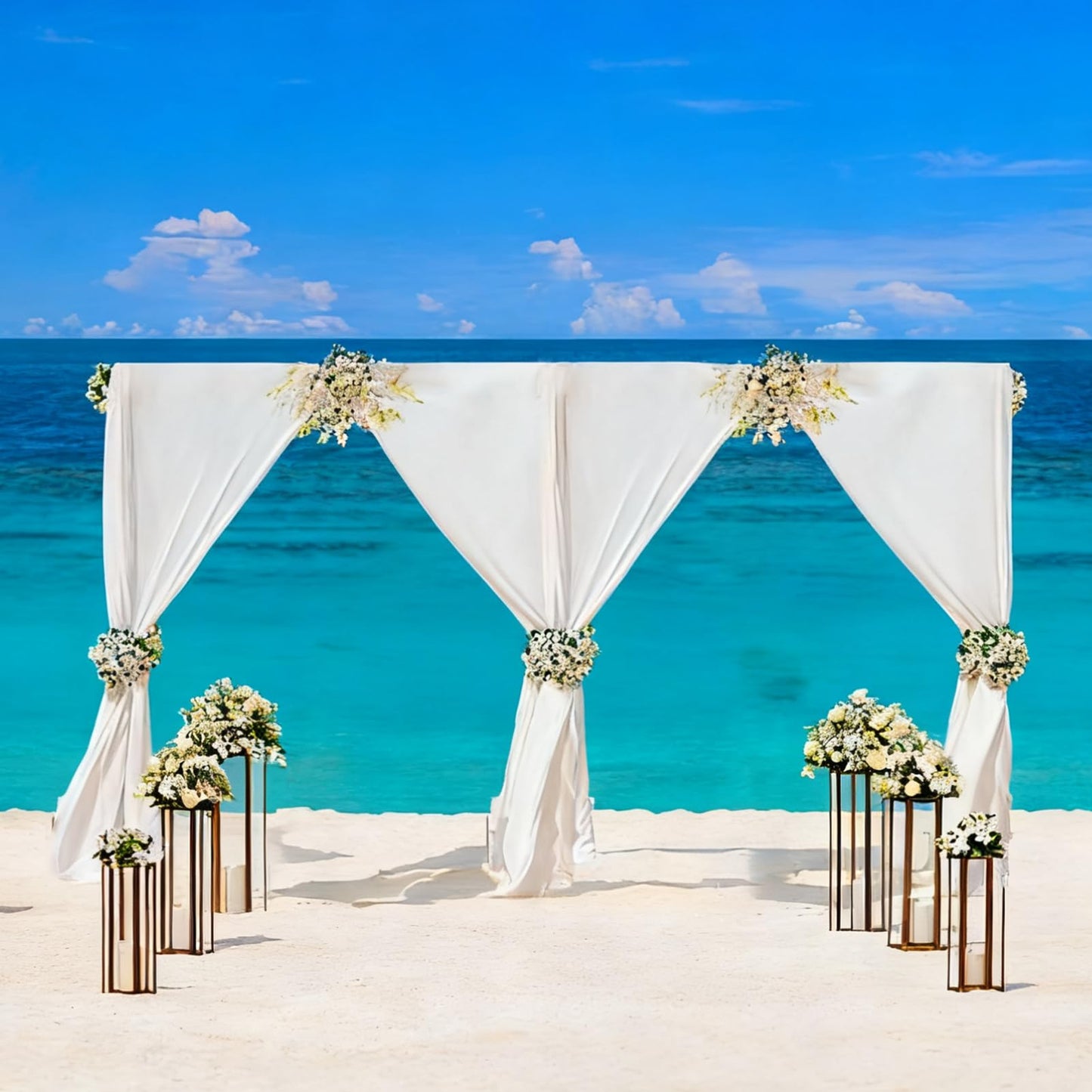 GLOSHOOTING Heavy Duty Backdrop Stand 10x20ft, Pipe and Drape Backdrop Stand Kit, Adjustable Metal Frame, Background Stand Back Drop for Wedding Birthday Party Decorations-Gold