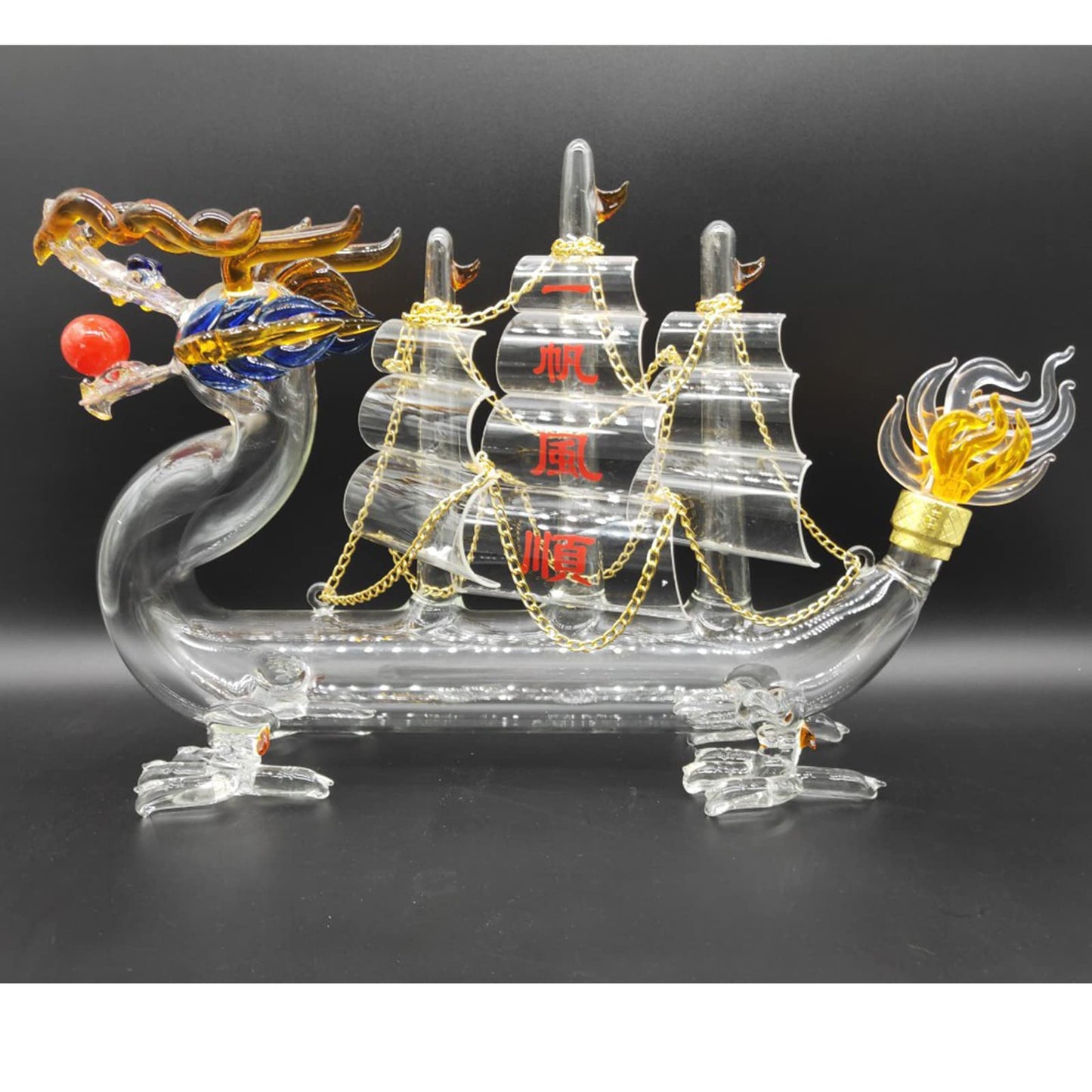 QQXX Dragon Zodiac Bottle Whiskey Decanter,Large Reusable Chinese Dragon Boat Wine Decanter,Zodiac Shape Whiskey Decanter for Liquor Scotch Bourbon