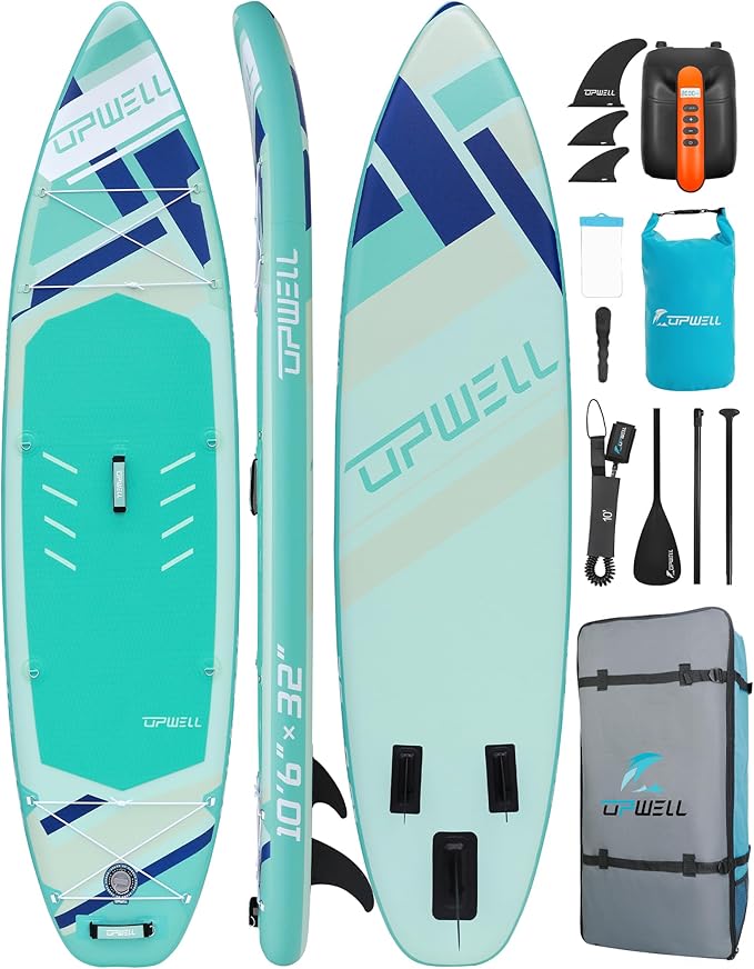 UPWELL 10'6"/11'/11'6" Inflatable Paddle Board, Stand Up Paddlboard for Youth & Adults, Stable Design, Premium SUP Accesso...