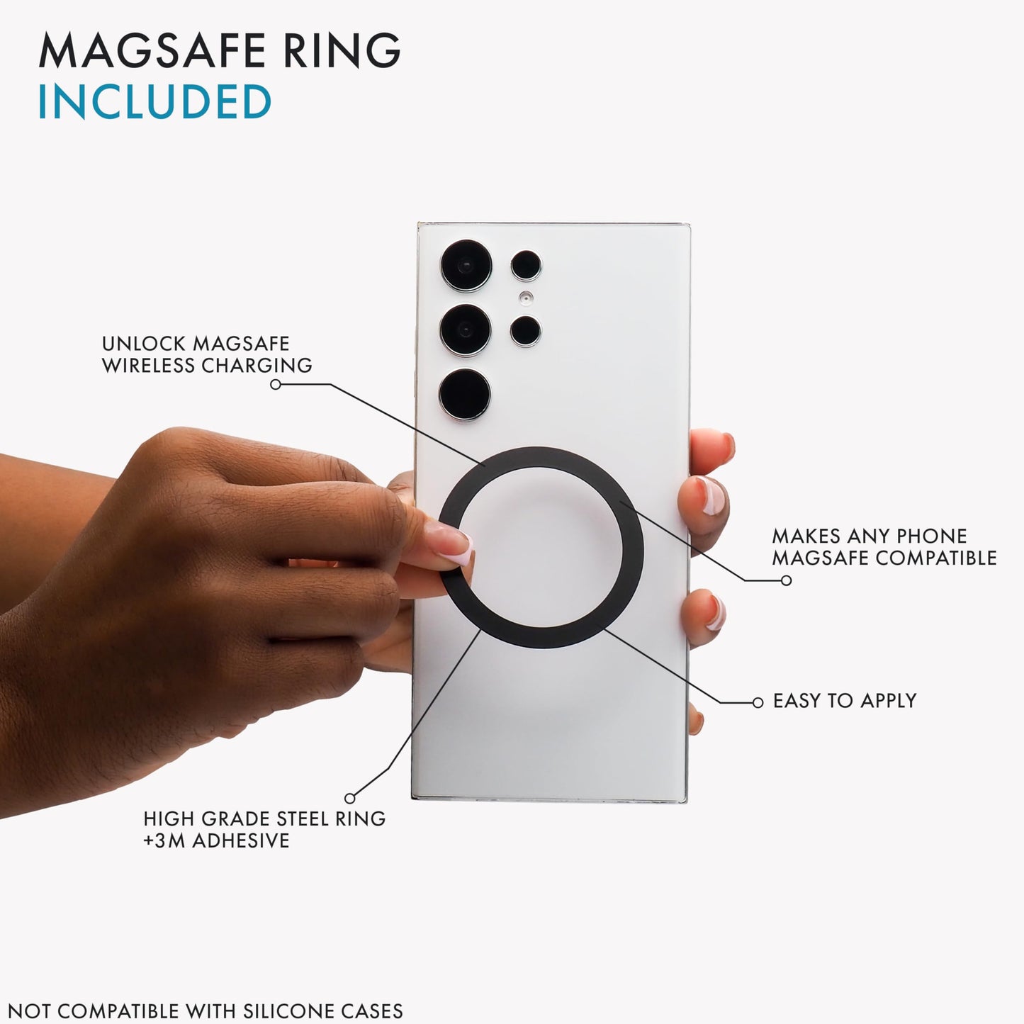 Lovehandle Phone Wallet With Kickstand And Adapter Ring For Magsafe, Phone Card Holder, Wireless Charging Compatible, Wallet Com