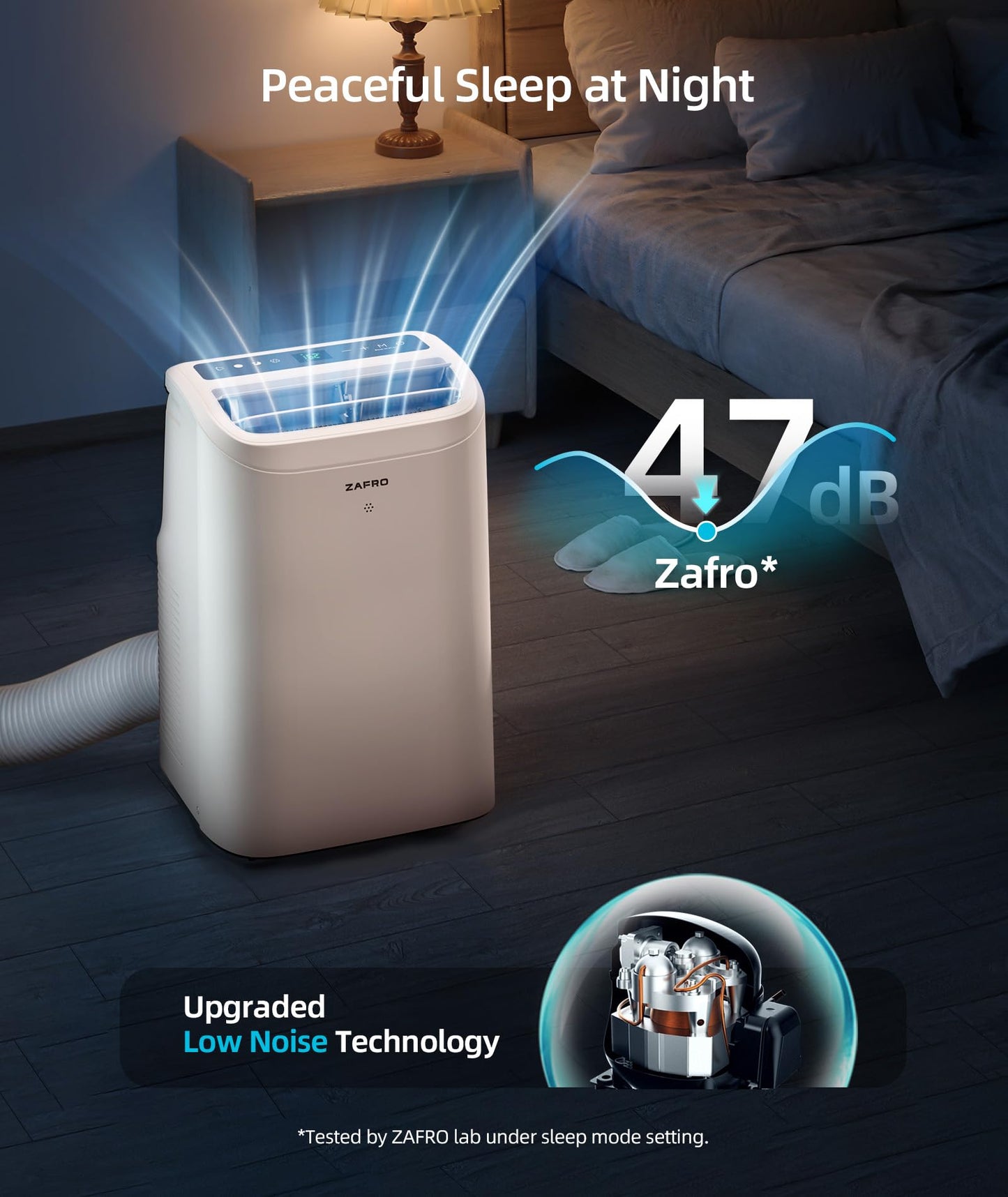 Zafro 10000 Btu Portable Air Conditioners (6000 Btu Sacc), Ac Unit For Bedroom With Drainage-Free Cooling, Fan & Dehumidifier, 4