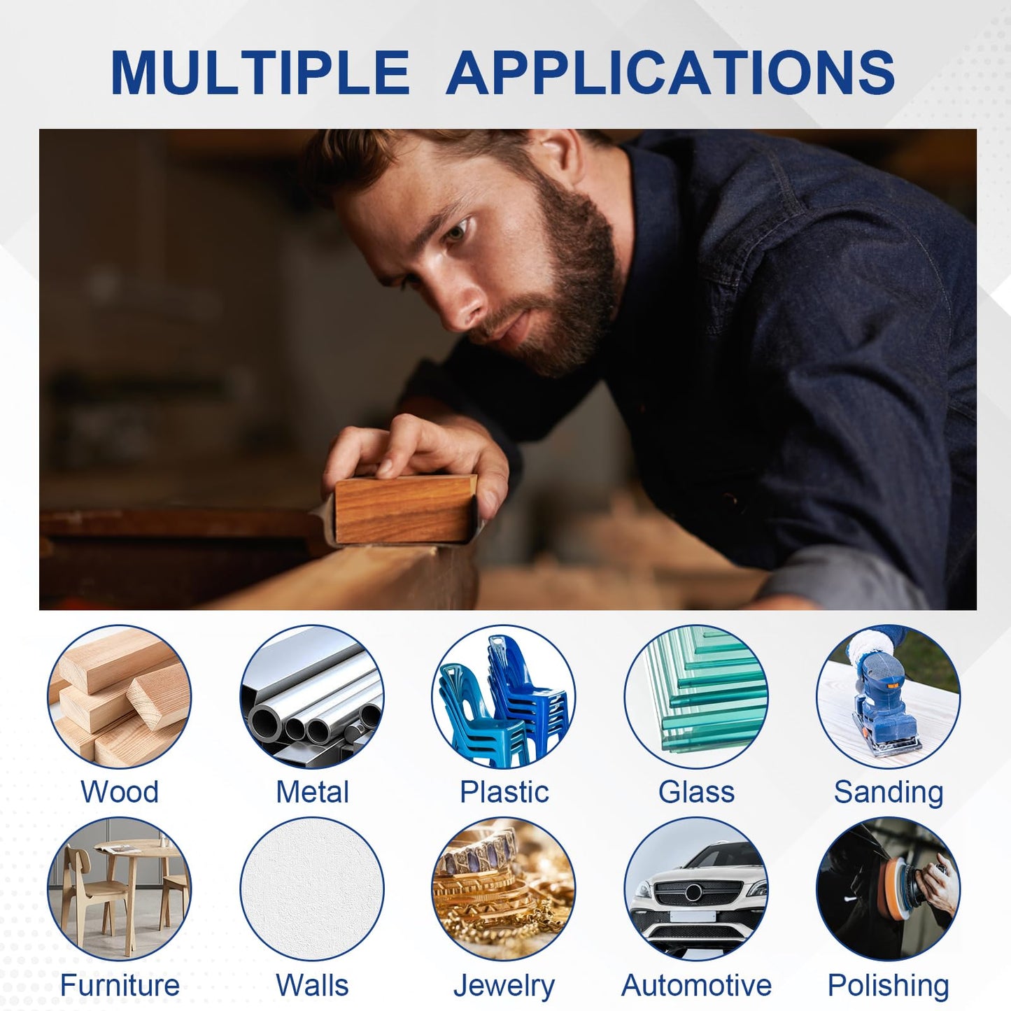cooclensportey 50PCS Sand Paper, 13 Grits Premium Sandpaper Assortment - 120/150/180/240/320/400/600/800/1000/1500/2000/3000/5000 Grit Sandpaper Sheets, Wet Dry Sand Paper for Wood Metal Car Sanding
