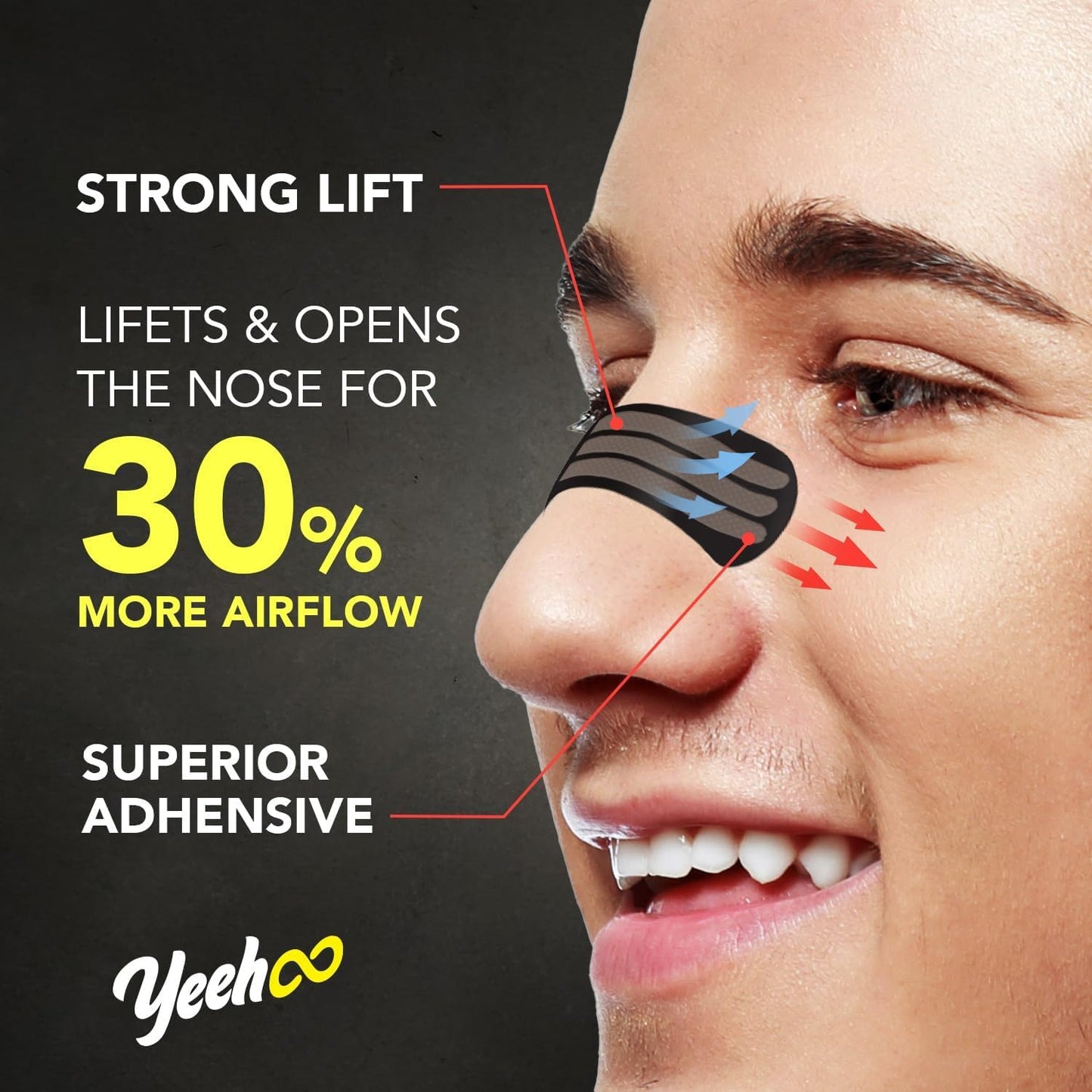 YeeHoo Anti-Snoring Nasal Strips for Sleep: Breathe Easy and Improve Airflow, Comfortable Fit for Better Breathing and Quality Rest, Ideal for Snorers, Office Workers, Athletes & Pregnant Women